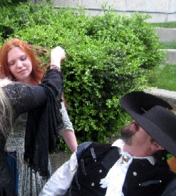 Styling Blue Jessica's Hair