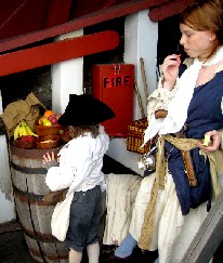 Danie and Zeke at breakfast