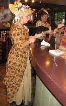 Elizabeth at the grill