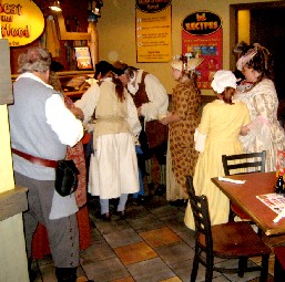 Lining up for the meats