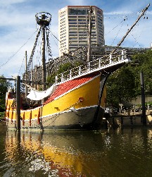 The Santa Maria with new paint from the water