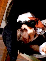 Zach in a barrel with a rat