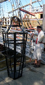 Don and the gibbet before assembly