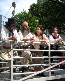 The gangplank chatters