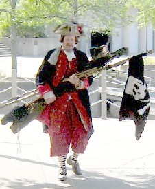 John Rieske and his pirate flag