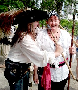 Trish swabbing Becci