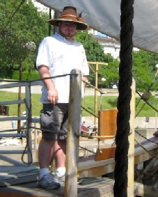 George in the Patrick Hand Hat