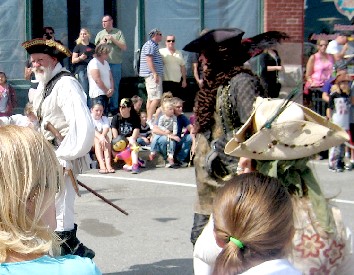 Crudbeard and the Viceroy in the Eastport Pirate Parade