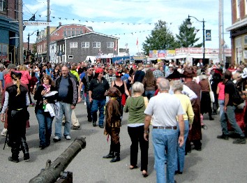 Crowds in Downtown Eastport