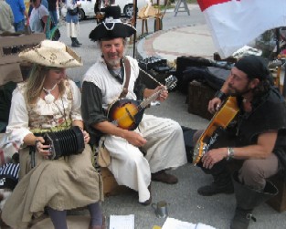 Sarah, Charlie and Fenris Playing Period Music