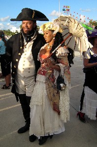 Braze and 
      Caribbean Pearl at the Flag Burning