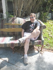 Mission on the stripey couch