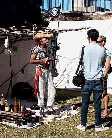Captain Hood explaining sailors and
sailing