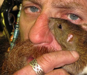 Redbeard and one of his rats