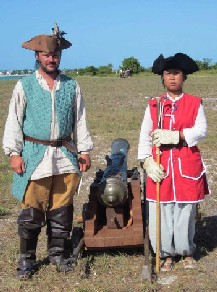 Chad and Sansanee on the cannon
