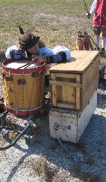 Bawdy Be asleep on the drum