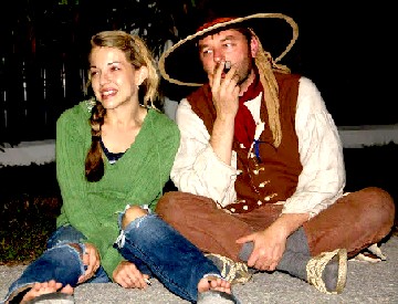 Twins Leaning on One Another