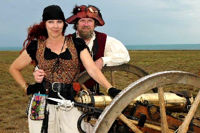 Don and Sandi with a Cannon