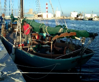 Pistol Pete on his Boat