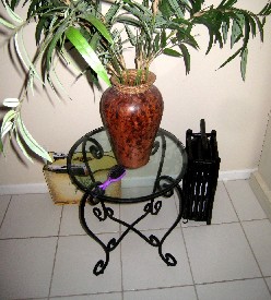 The brush on the table