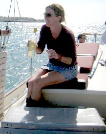 A Woman Holding a Wine Bottle