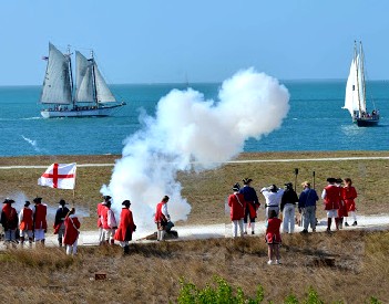 British firing at Adirondack and Sarah