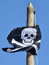 The Pirate Flag Over the Fort