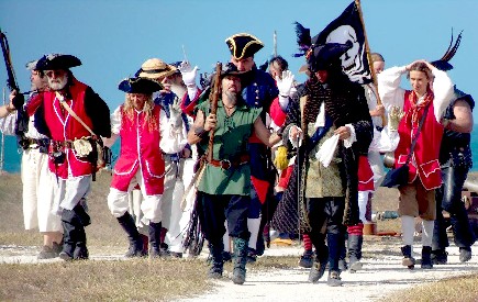 Pirates Leading Prisoners to the Fort