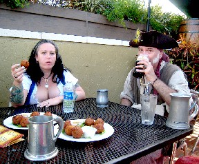 Zatara and Stynky Eating Conch Fritters