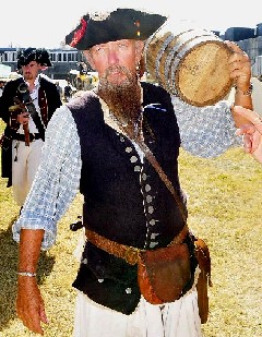 Wasabi Carrying a Rum Barrel