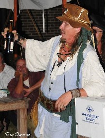 Chrispy Auctioning Beer