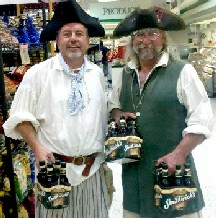 madPete and Jim with beer