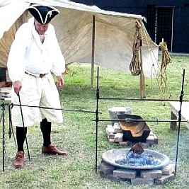 Steve Cooking in Camp