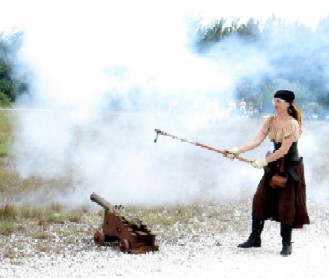 Catalina Firing a Cannon