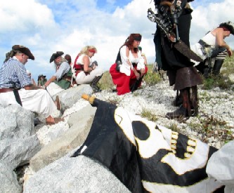 Waiting on the Rocks - Left