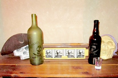 Glasses with Piracy Bottles