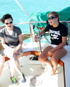 Chelsea Talking With a Tourist