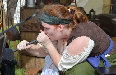 Calamity Grace Sucking on the Mysterious Pipe