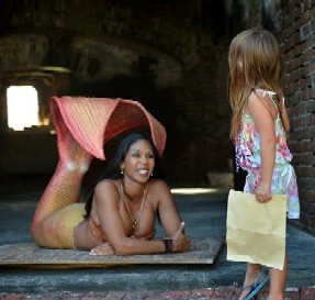 Pearl as Mermaid and Little Girl