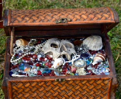The skull in the treasure chest