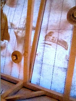 Yoda and R2 on the Cafe Sole Tarp