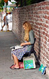 Artist Outside Hemingway House