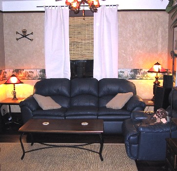 Living room decorated