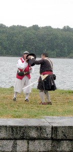 Charlie taking Blackjohn's hat