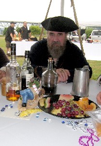 Dave and rum at table