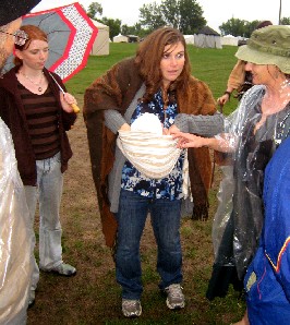 Trudi arrives at the camp site