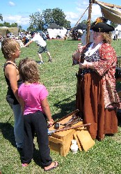 Jennie explains the blunderbus