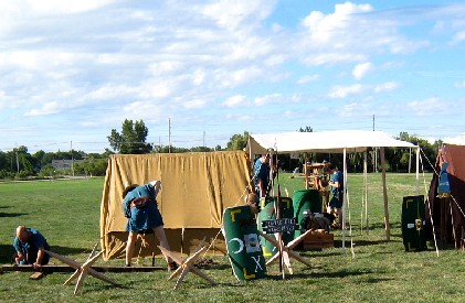 Romans setting up their site