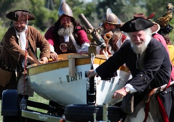 Bringing the boat across land