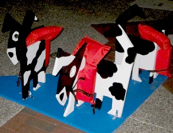 Mini dogs with life preservers